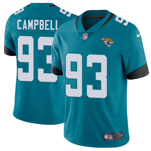Jacksonville Jaguars #93 Calais Campbell Teal Green Alternate Youth Stitched NFL Vapor Untouchable Limited Jersey